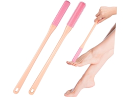 Conjunto De 2 Escovas Silicone Com Cabo Longo, Escova Esfoliante Para Limpeza Dos Pés, Cuidados No Banho, Limpeza Fácil