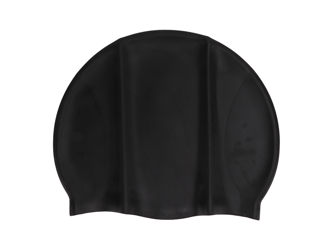 Boné de natação impermeável, anti derrapamento, cabelo longo, preto, adulto S/MARCA