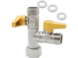 Desviador De Chuveiro De Latão De 3 Vias G 1/2" Com Três Arruelas, Adequado Para Banheiro E Cozinha