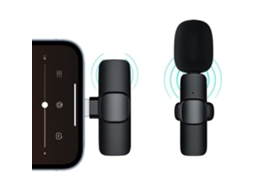 Microfone de lapela sem fio com conector iOS para iPhone e iPad. Gravação de vídeos e entrevistas. E A35
