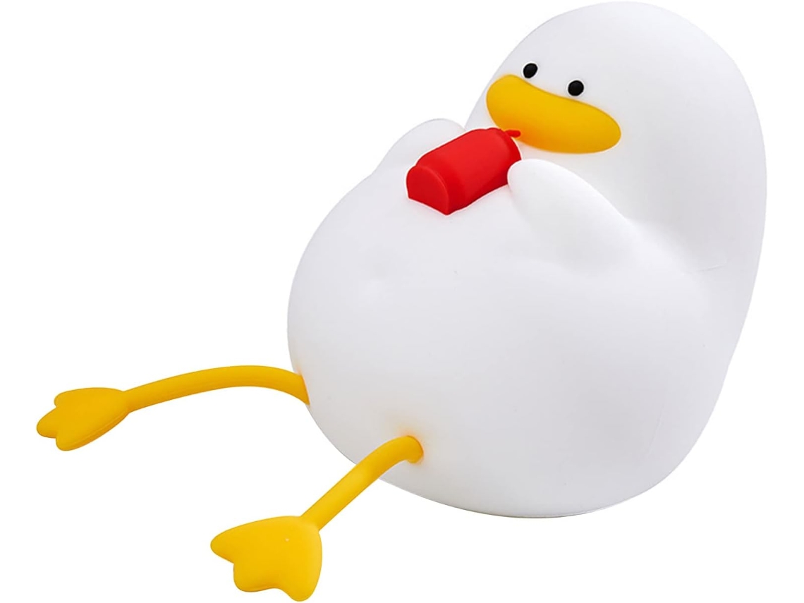 Luminária Noturna Em Formato De Pato Com Brilho Ajustável, Led Suave,