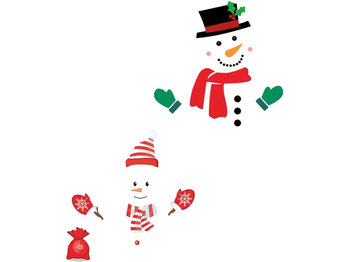 Ímã De Geladeira Com Desenho Natalino Em Estilo Cartoon, 2 Peças, Pvc