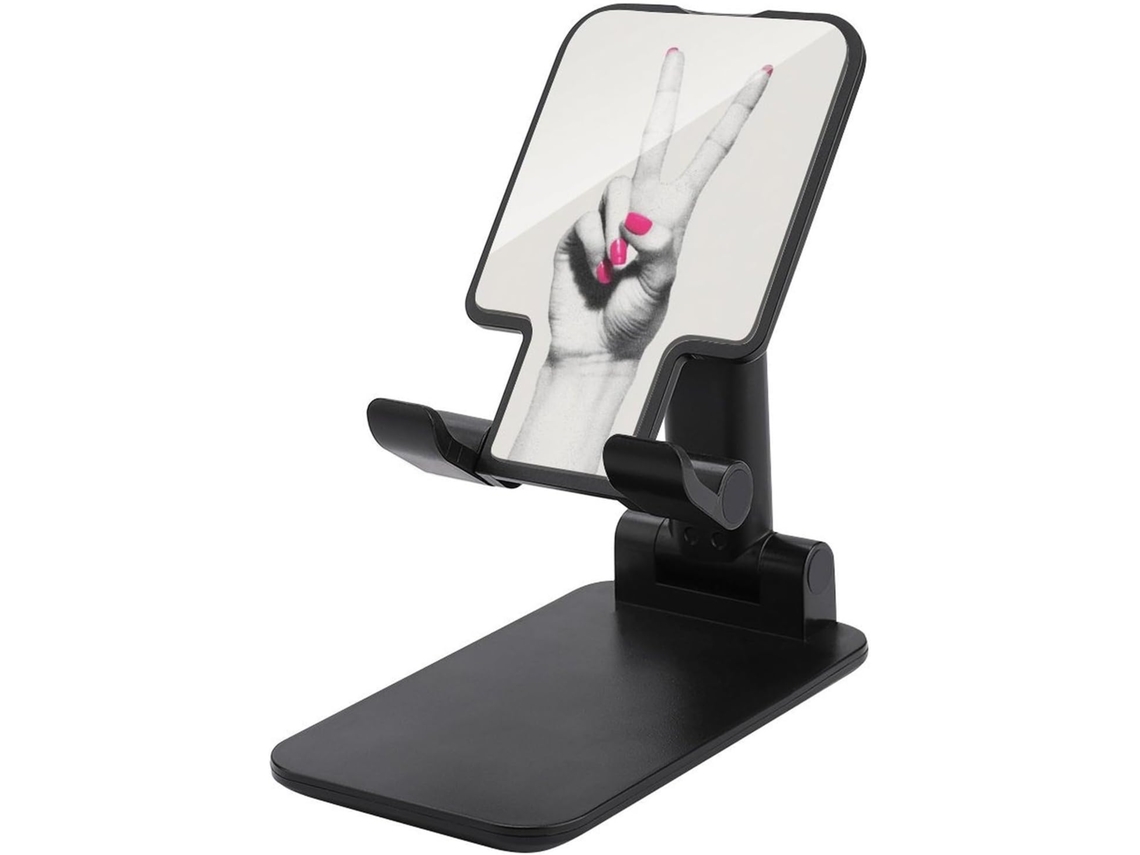 Suporte Dobrável E Ajustável Para Celular, Ideal Para Escritório, Com Design De Símbolo Da Paz