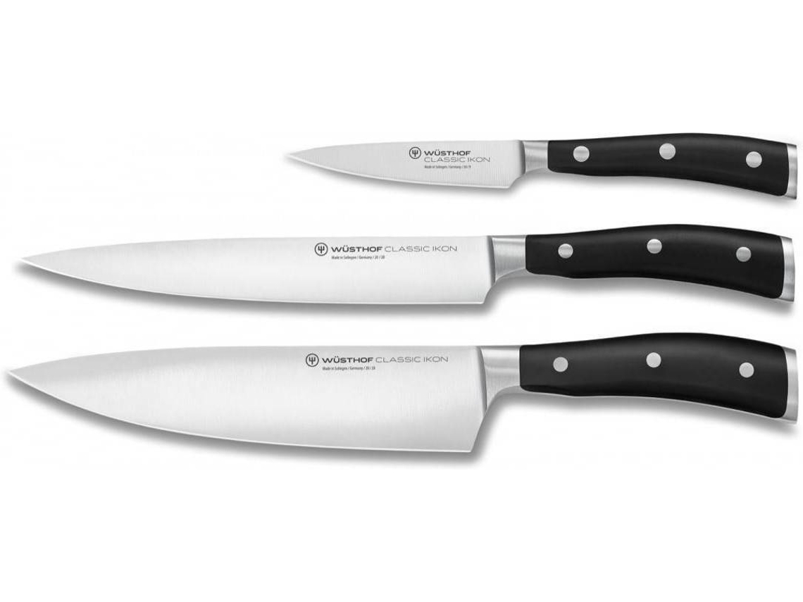 Conjunto 3 Facas de Cozinha WUSTHOF Classic Ikon