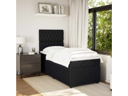 Vidaxl Cama Com Molas/colchão 80x200 Cm Veludo Preto