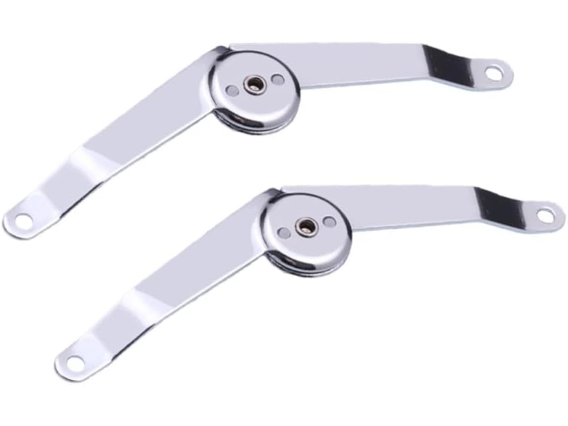 Dobradiça De Suporte Da Haste Localização, 2 Peças, Metal Prateado, Antiferrugem