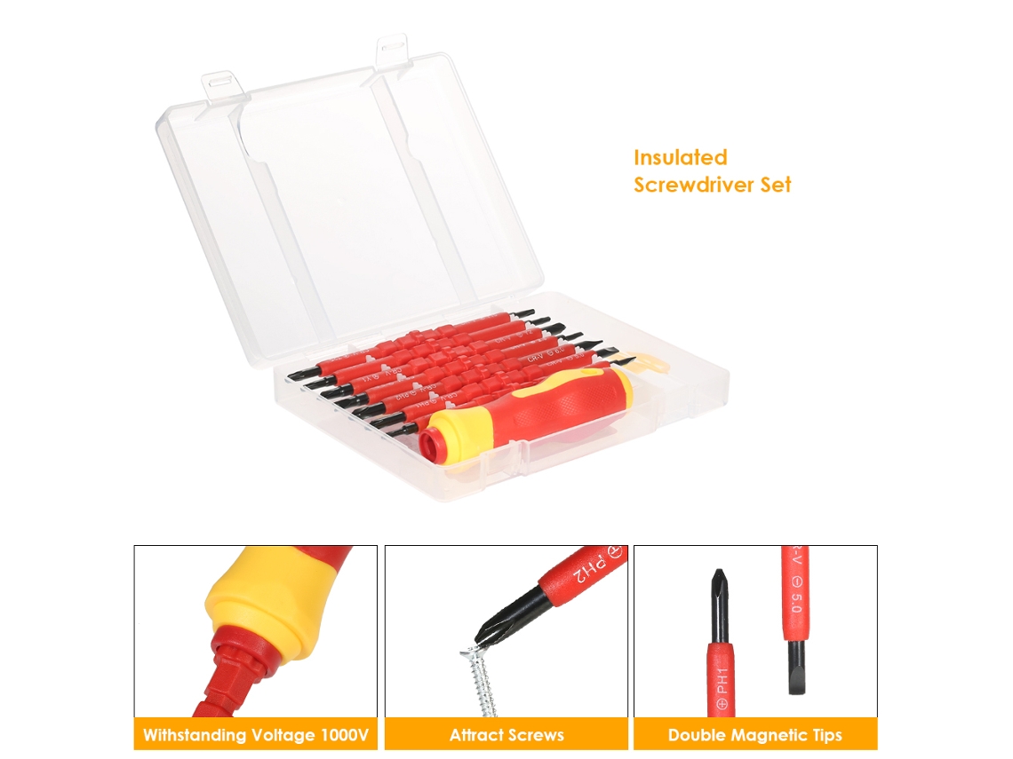 Conjunto de Chaves de Parafuso Isoladas 500v S/MARCA