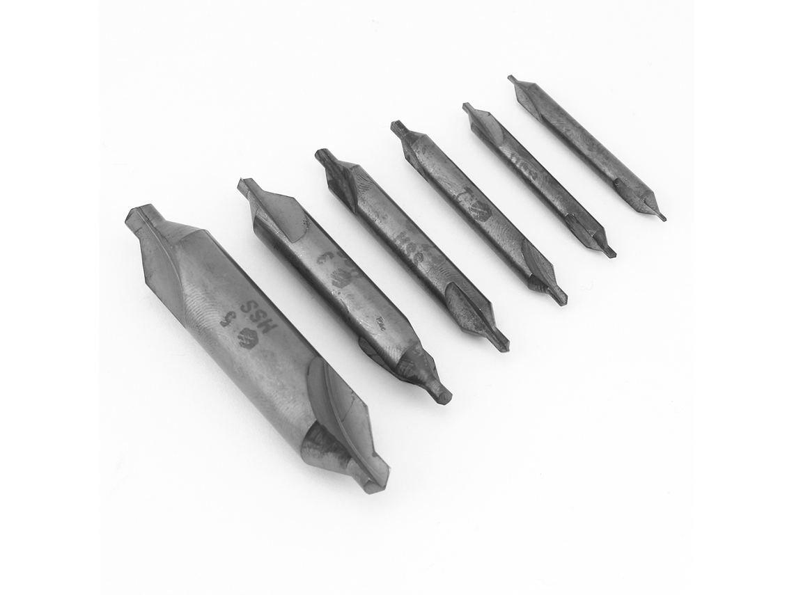Conjunto De 6 Brocas Centrais Laxiscreed Hss Para Perfuração Precisa A 60 Graus