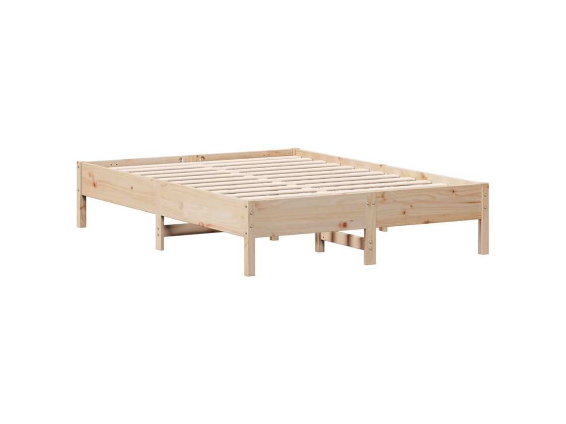 Bed Frame, Bed Frames Vidaxl Marrom Madeira De Pinho (120 X 190 Cm)