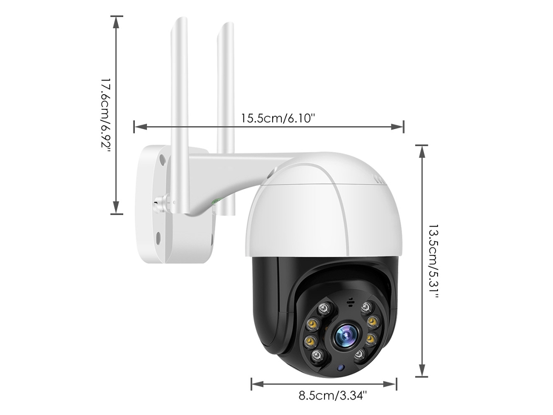 1080p Outdoor Ptz Security Camera 2mp Outdoor Waterproof Wifi Surveillance Camera With Night Vision Two Way Audio Motion Detective Remote Access