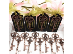 Eyf abre garrafas Chave de Liga de Zinco Estilo Retro para Casamento (50pcs, Cor de Cobre)