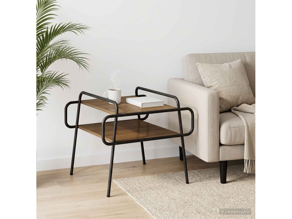 Vidaxl Mesa De Centro Carvalho Arttisan 60 X 60 X 51 Cm