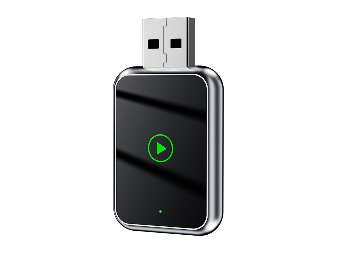 Adaptador Sem Fio Q1j Para Carplay, Bezel De Metal Prateado, Transmissão Estável, Compatibilidade Geral, Atualização Inteligente.