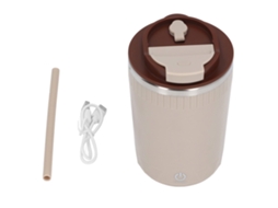 Caneca Autovirante 380ml Inox 304 Usb Creme