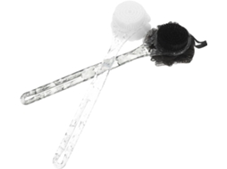 Conjunto De 2 Escovas Esfoliantes Pretyzoom Com Estampa Sorvete Preto Rachado + Branco Gelo Escova Esfoliante Dupla Face