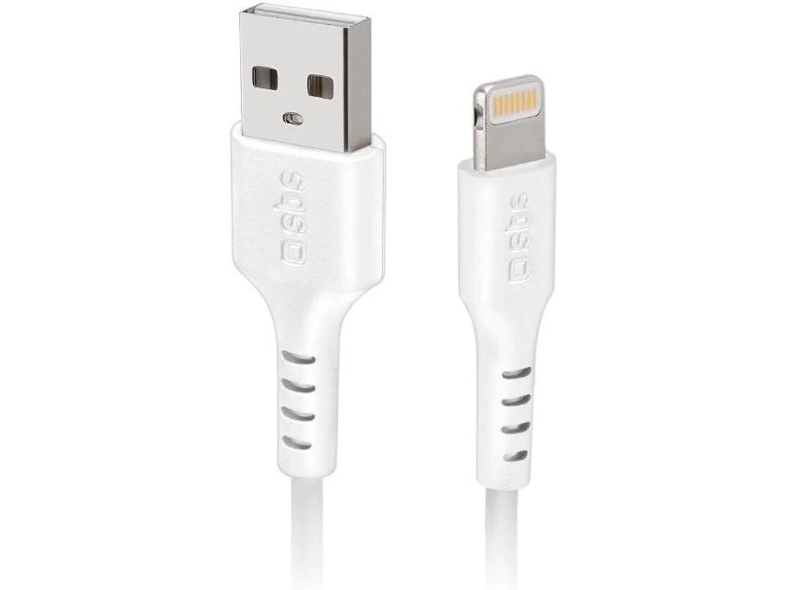 Cabo de Carregador SBS (Outlet Caixa Aberta - Lightning - USB - 1 m - Branco)