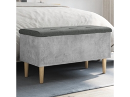 Vidaxl Banco De Arrumação 82x42x46cm Derivados Madeira Cinza Cimento