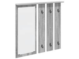 Conjunto 1 Suporte Para Casacos Vidaxl Cinzento Derivados De Madeira (84 X 10 X 80 Cm)