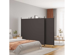 Vidaxl Divisória De Quarto Com 4 Painéis 698x180 Cm Tecido Castanho