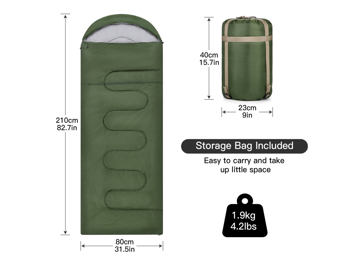 Saco de Dormir Quente Camping Resistente Ao Água Adulto