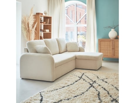 I Sofá-Cama De 3 Lugares Com Linhas Curvas SWEEEK (220 x 83 x 85 cm)