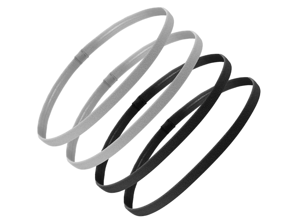 Conjunto 4 Faixas Elásticas Antiderrapantes Pretas E Cinzentas, 40 Cm