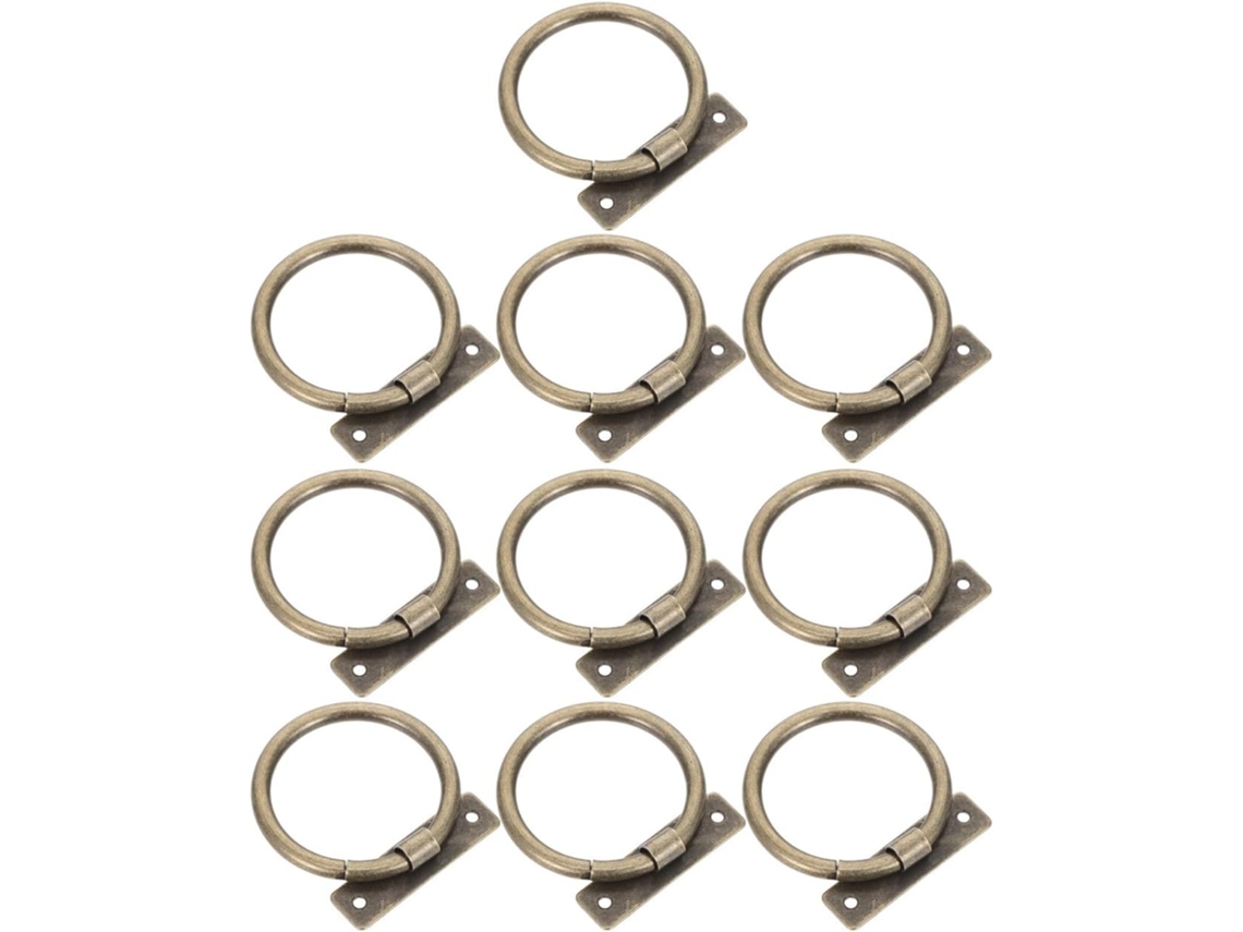 Gadpiparty Conjunto De 10-puxadores Circulares Em Argola Para Gavetas E Cômodas, Em Liga De Zinco Com Design Minimalista
