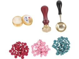 Conjunto De Selos De Cera Com Delicados Padrões Retrô Para Convites E Cartas