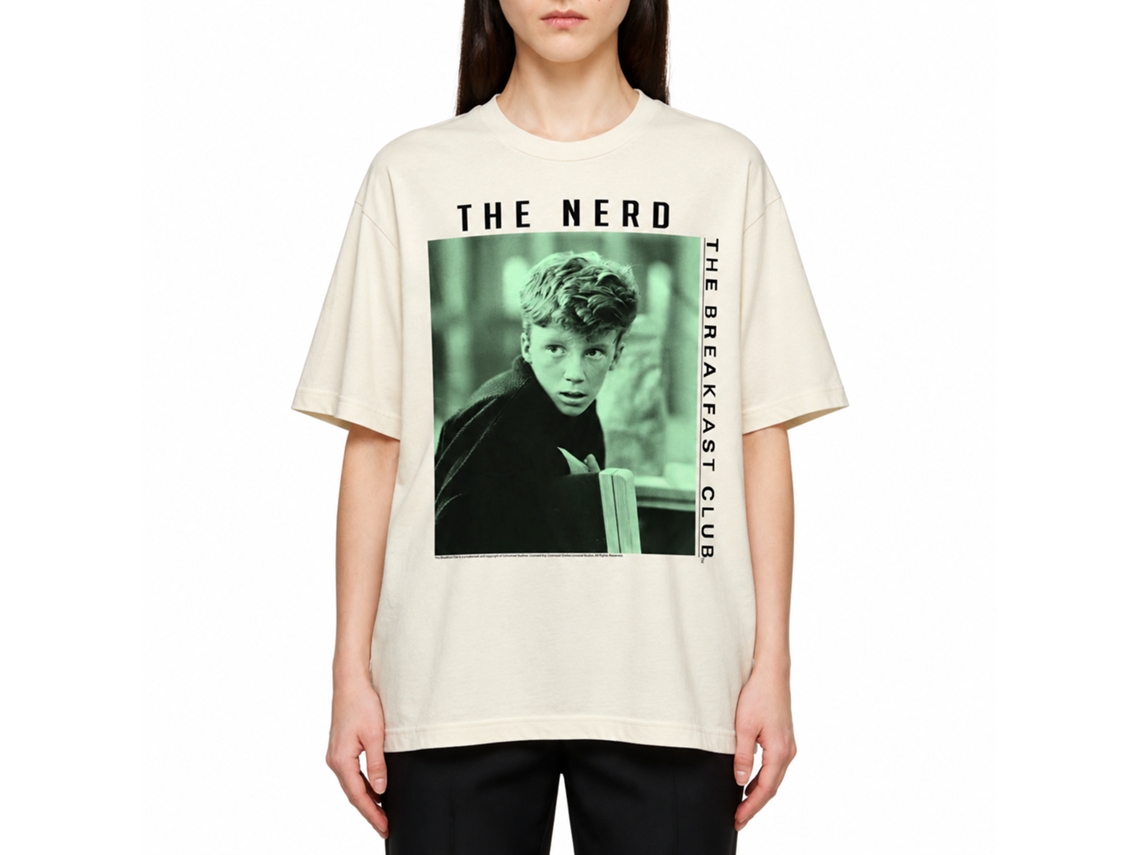 Rockinstone Breakfast Club Movie The Nerd Solid Natural Adult T-shirt Size:xl