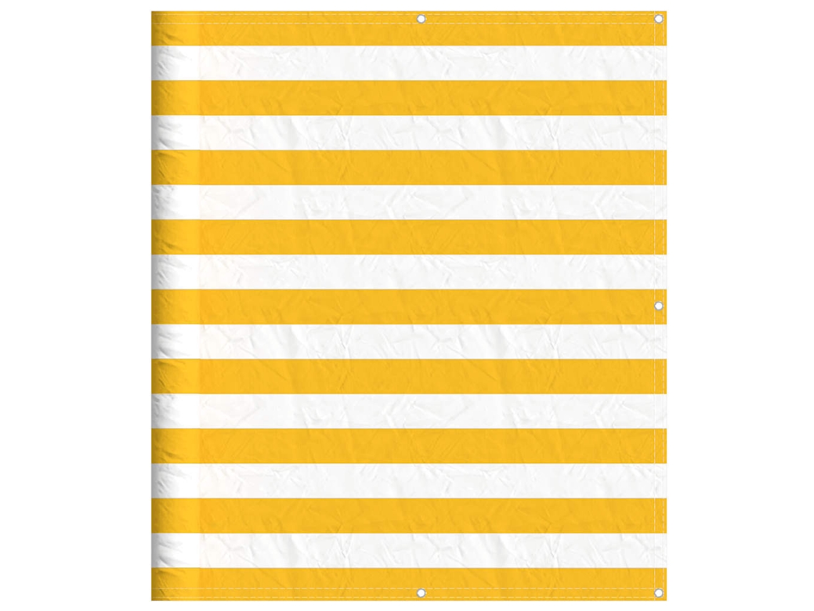 Tela de Varanda 120x700 Cm Amarelo e Branco Riscas MAISON EXCLUSIVE