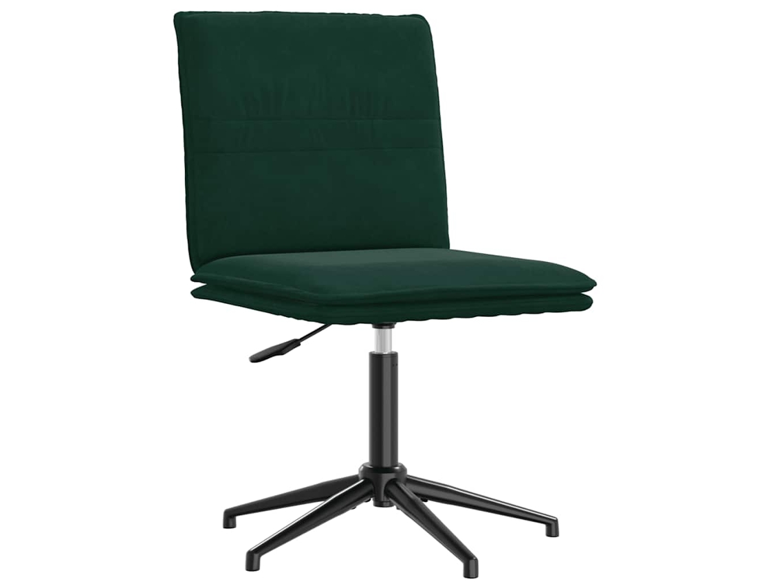 Vidaxl Cadeira De Jantar Veludo Verde-escuro