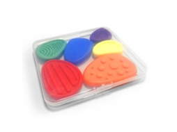 Pedra Sensorial Infantil, Brinquedo Antiestresse,macia com Textura para Aliviar Preocupações.pedras Sensoriais Caixa de Pp CHENNNLS (pacote com 6)