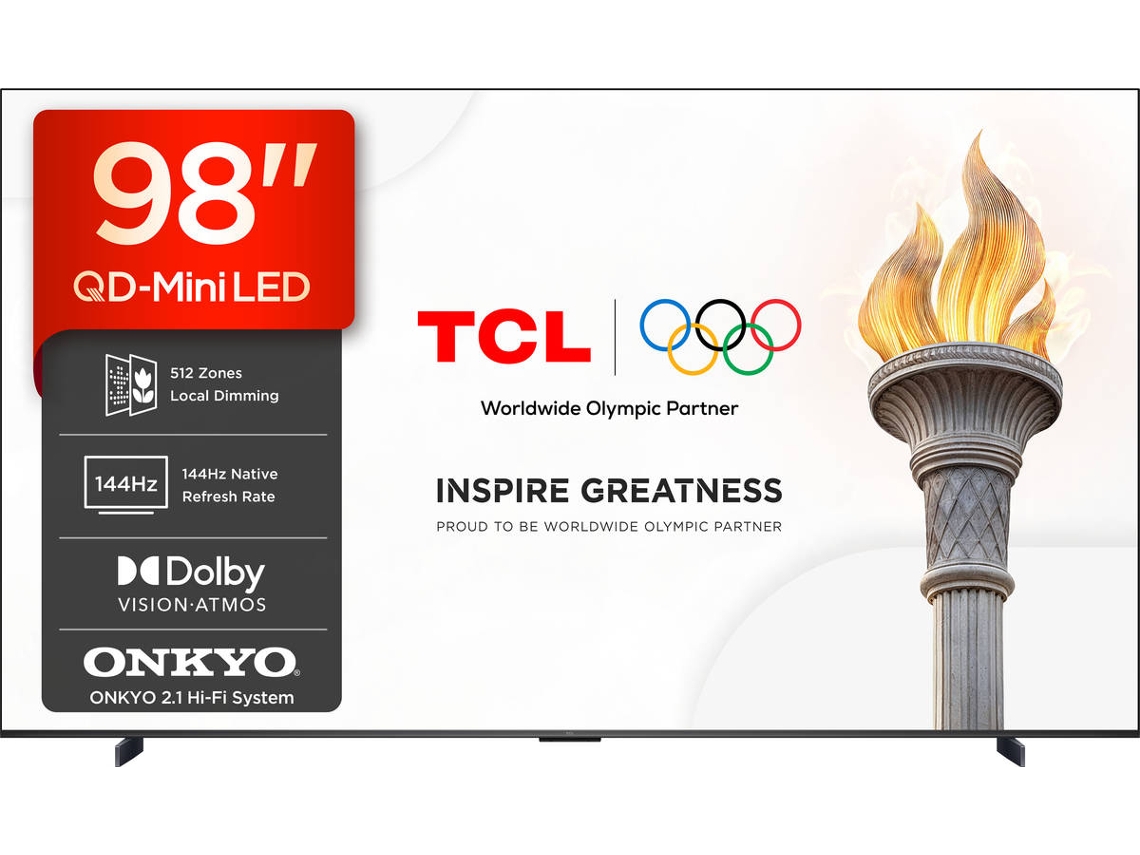 TV TCL 98P8L (QD MINILED - 98'' - 249 cm - 4K Ultra HD - Smart TV)