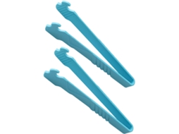 Pinça Para Churrasco Hanabass, Prática, Em Nylon Azul, 2 Peças, Fácil De Limpar, Com Sistema De Drenagem Óleo, Ideal