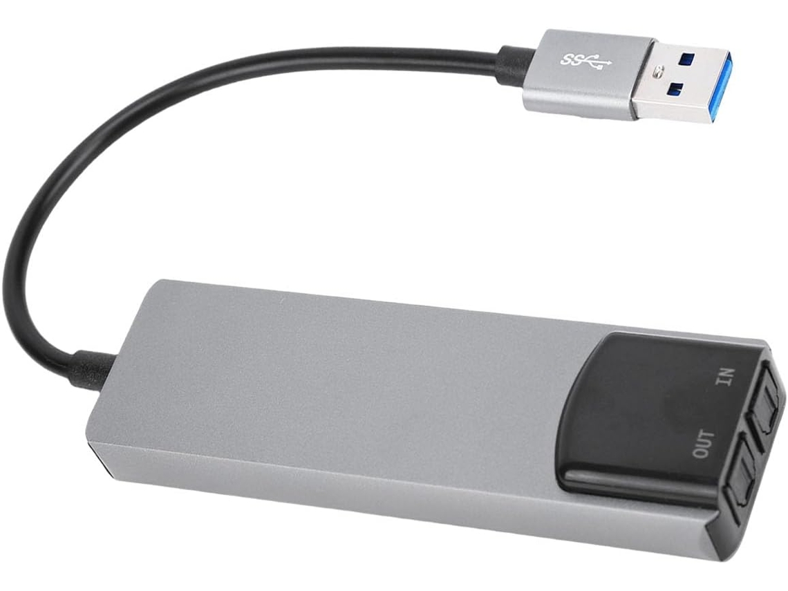 Placa De Som Externa Usb 7.1 Para Pc