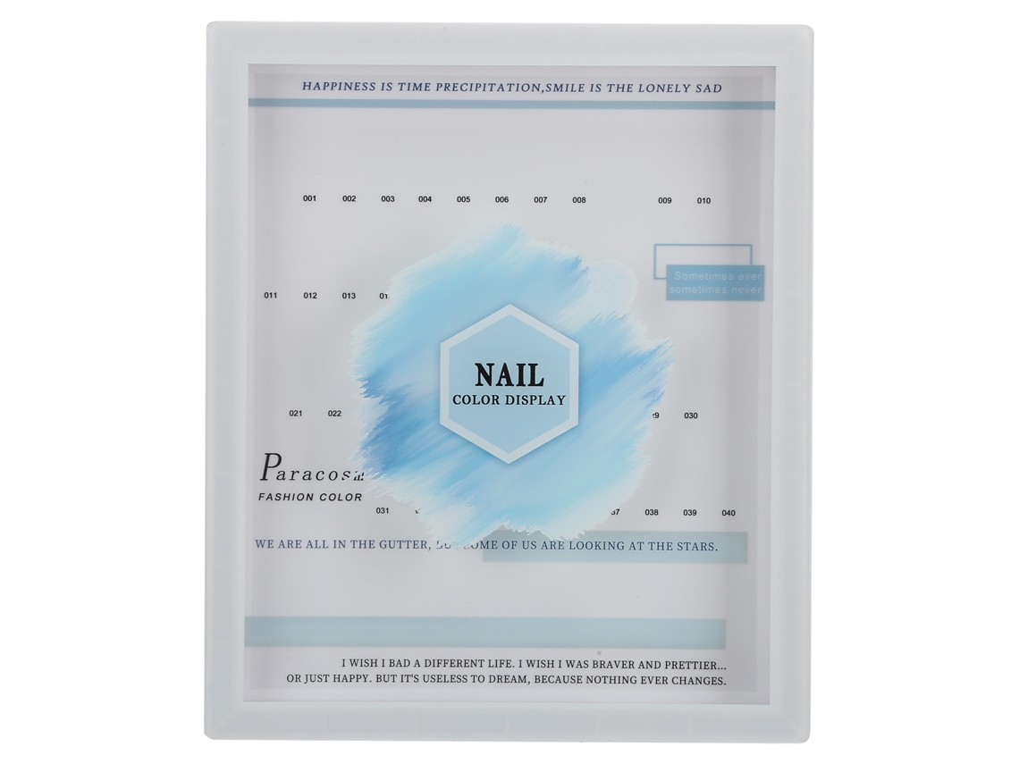 Cartão De Exibição De Esmalte De Unha Em Gel Com 40 Cores Livro Portátil Para Salão E Casa