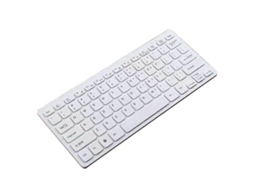 Teclado Usb Compacto Com Fio Teclado Branco Ultrafino Everley891