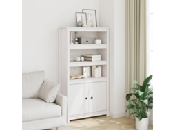 Vidaxl Aparador Alto 80x35x154 Cm Madeira De Pinho Maciça Branco