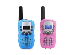 T388 Walkie-talkie Infantil (1 Par), Alcance 2 a 5 Km, Lanterna, Brinquedo, Presente Ideal para Crianças 3 12 Anos - Aniversári-aquaforge
