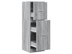 Apothecary Cabinet, Apothecary Cabinets Vidaxl Cinzeto Madeira Processada (40 X 41 X 118 Cm)