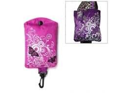 Saco de Compras Dobrável Flor de Borboleta Tecido Oxford Bolsa de Ombro Sacola Reutilizável GOKOCO
