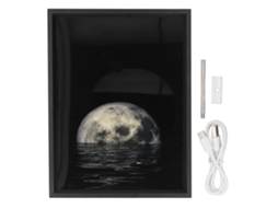 Mali caixa de Som Bluetooth com Luz Noturna 3000k e Quadro Decorativo Hifi 18x24cm para Quarto Bt5.3