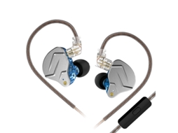 Fones de Ouvido para Jogos Monitores Intra-Auriculares Hifi com Cancelamento de Ruído Estéreo Iem Azul BISBISOUS