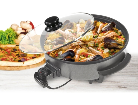 Panela Elétrica SOGO PIZ-SS-10095 (1500 W) — Diâmetro: 36 cm
Profundidade: 7 cm
Revestimento antiaderente de alta qualidade Xylan®
Baixo consumo energético
Tampa em Vidro
Termostato regulável extraível