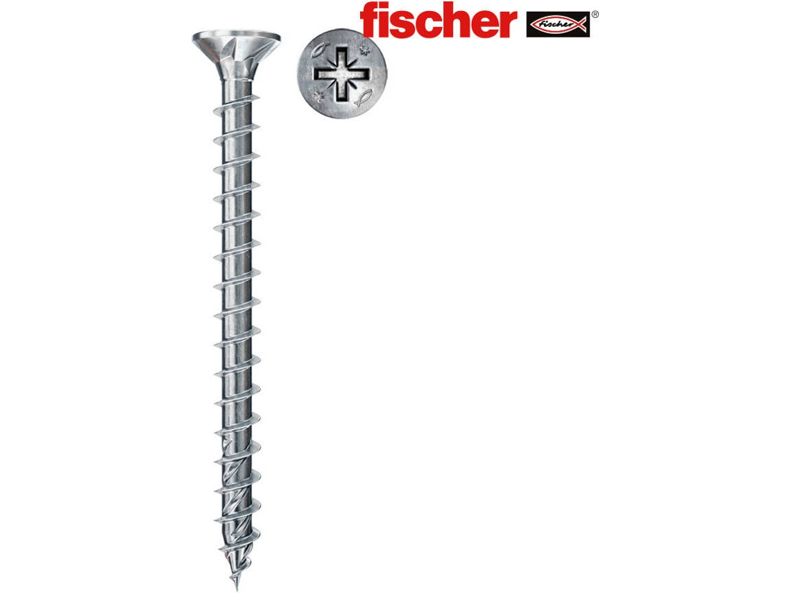 Caixa de 200 Parafusos FISCHER Fpf Ii Czp 5,0X60 Bc 670422