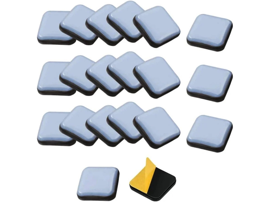 20 Unidades De Pés Deslizantes Para Móveis Domésticos, Deslizadores Quadrados De Ptfe Para Movimentação Pisos, Para Uso