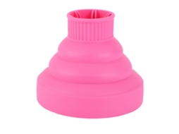 Difusor de cabelo leve de silicone 2026, dobrável e portátil para cabelos cacheados, para uso doméstico e profissional, rosa e vermelho.