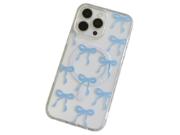 Capa Para Iphone 16 Pro Max Compatível Com Capa Traseira De Pctpu Com Padrão De Laço Magsafe