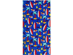 Yuysan Toalha Microfibra Praia Infantil, Absorvente E Secagem Rápida, 140x70cm Cachorrinho Azul