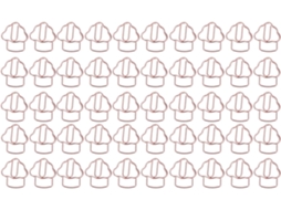 50 Clipes De Papel Em Formato Sorvete Na Cor Ouro Rosa, Mini Clipes De Metal Eletrogalvanizado À Prova Ferrugem Para